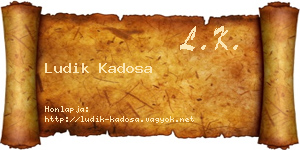 Ludik Kadosa névjegykártya